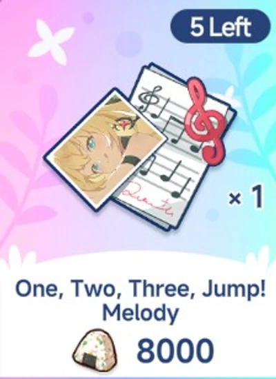 One, Two, Three, Jump! Melody