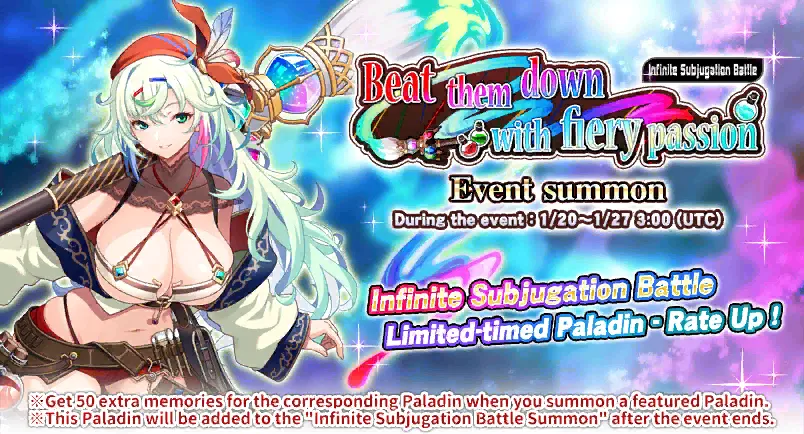 "Beat them down with fiery passion" Event Summon