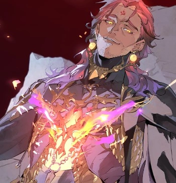 Incendiary Agares - SSR Sorcerer character from Silver and Blood gacha game