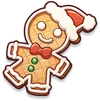 Snowish Gingerbread Cookie