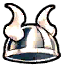 Chipped Bull Horn Helmet