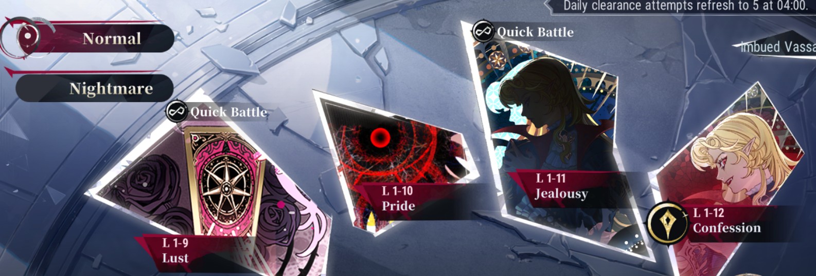 Story Mode Normal vs Nightmare Access