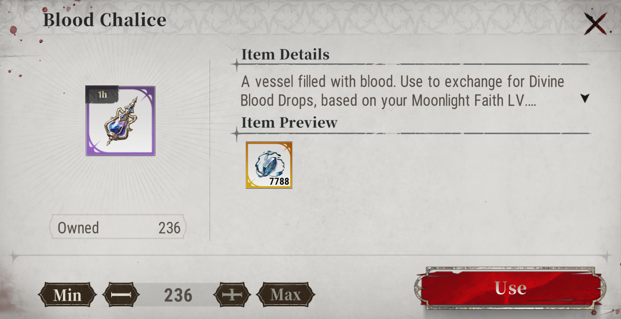 Divine Blood Calculation Comparison